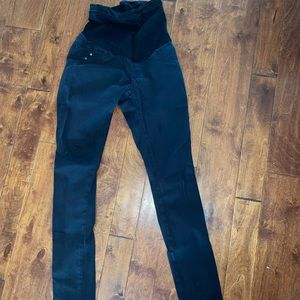 Ag black maternity skinny jeans 25